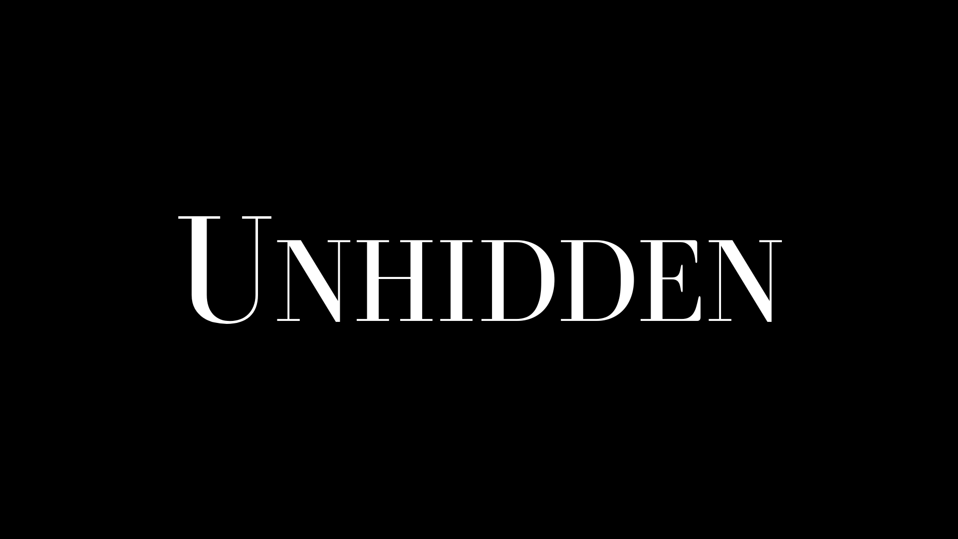 SAMPLE SALE ITEM – Unhidden